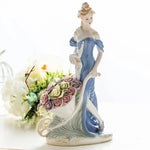 Statue Porcelaine Femme Déco