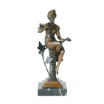 Statue Bronze Femme Assise