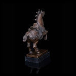 Statue Cheval<br>De Bronze et de Marbre