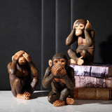 Les Trois Singes de la Sagesse Statue