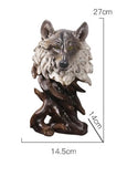 Statue Animal<br>Le Buste Loup