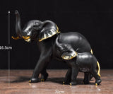 Statue Éléphant<br>Noir