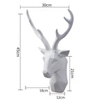 Statue Animal <br>Le Cerf Origami Noir