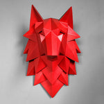 Statue Animal<br>Le Trophée Tête de Loup Origami